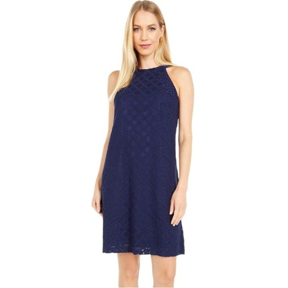 Lilly Pulitzer Rayanne Shift Dress in Navy sz XL